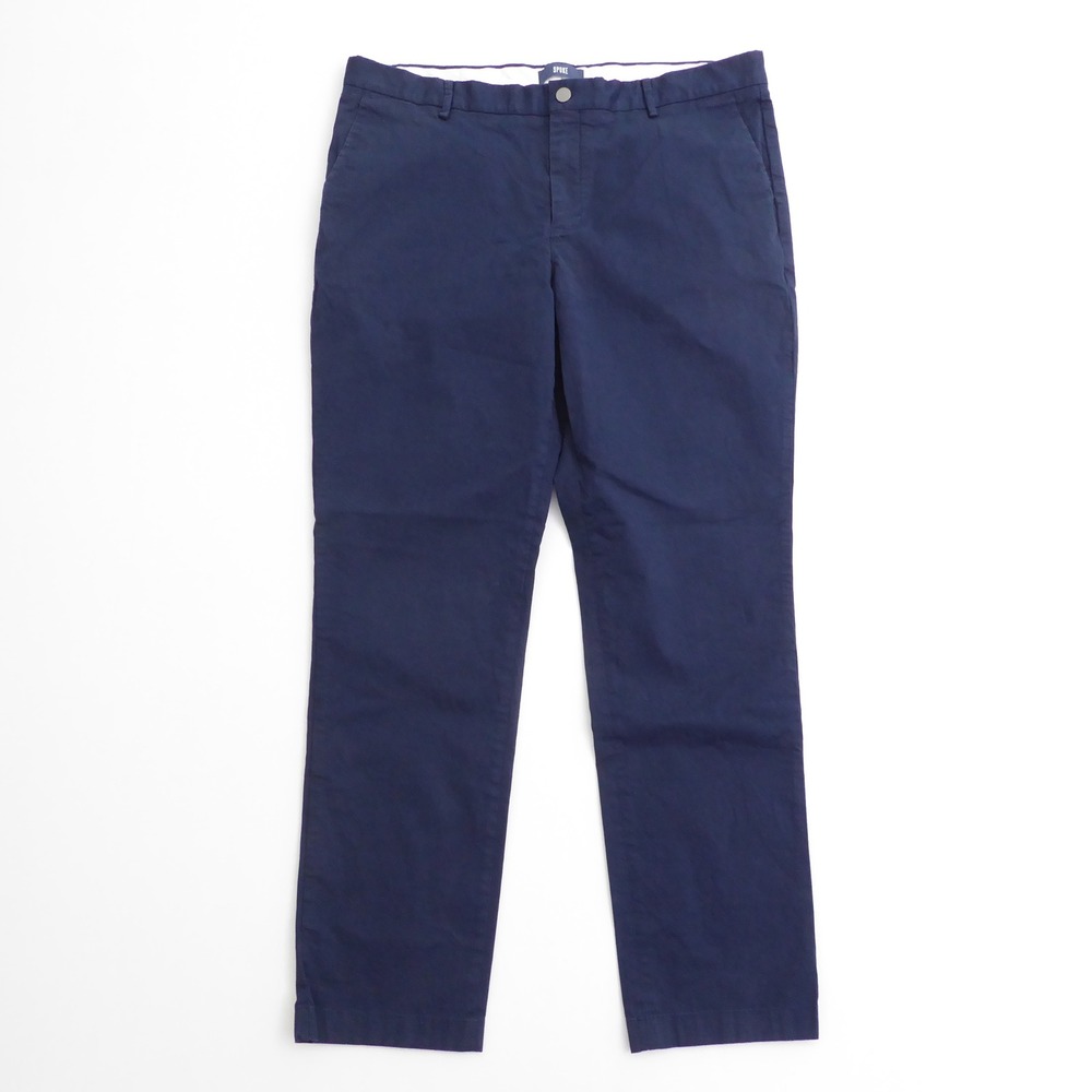 Spoke Mens Summer Sharps Chino Pants Navy Blue Build B Size 37 x 30